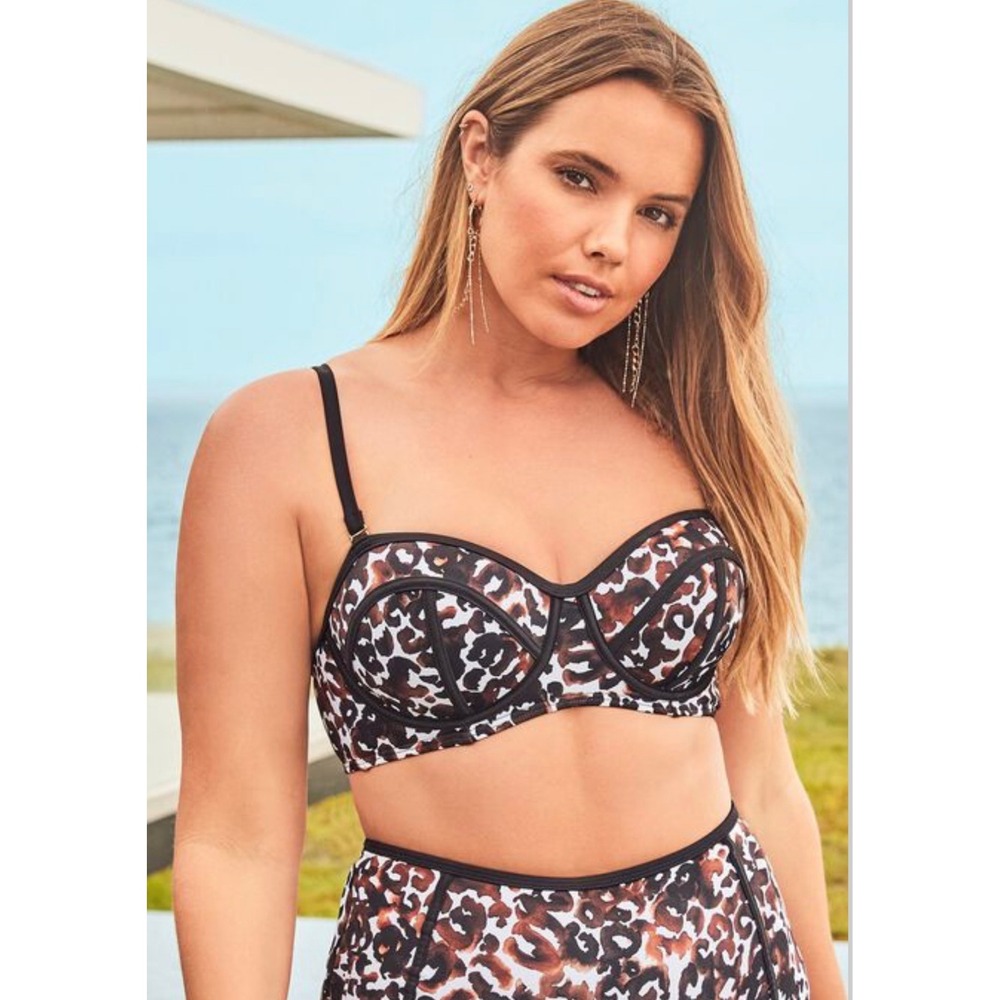 Swimsuits for All Madame Underwire Bikini Top Sz‎ 12 Tortoise